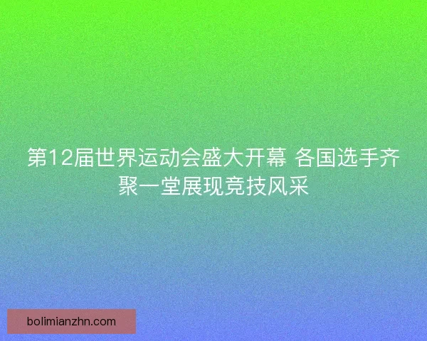 第12届世界运动会盛大开幕 各国选手齐聚一堂展现竞技风采